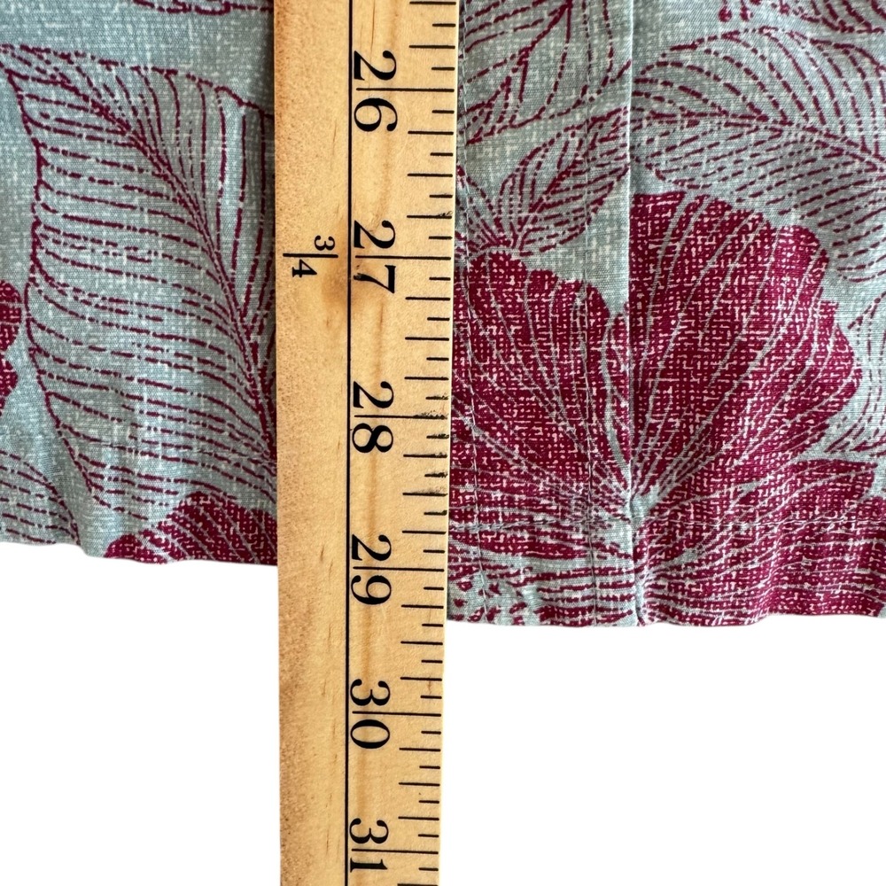 Cooke Street Medium Blue Fuschia Floral Short Sleeve Button Up‎ Men's Shirt - Picture 6 of 9